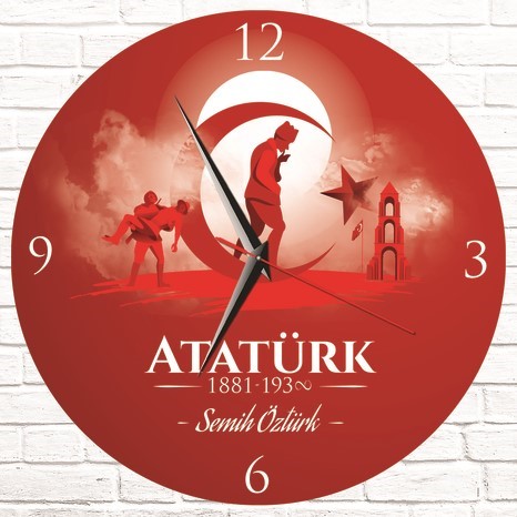Kişiye Özel Atatürk Temalı Duvar Saati, atatürk duvar saati